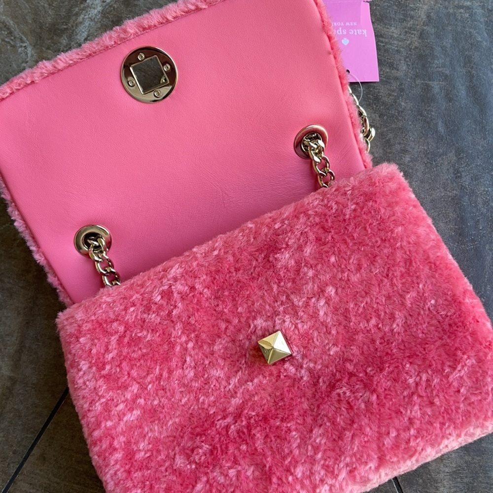 Kate Spade Natalia Foux Fur small flap crossbody - Picture 8 of 16